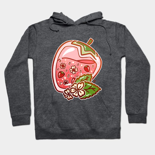 Glass Strawberry Hoodie by heysoleilart